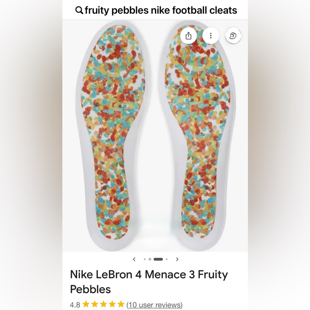 Nike LeBron IV Menace 3 ”Fruity Pebbles” football cleats - Picture 2 of 11